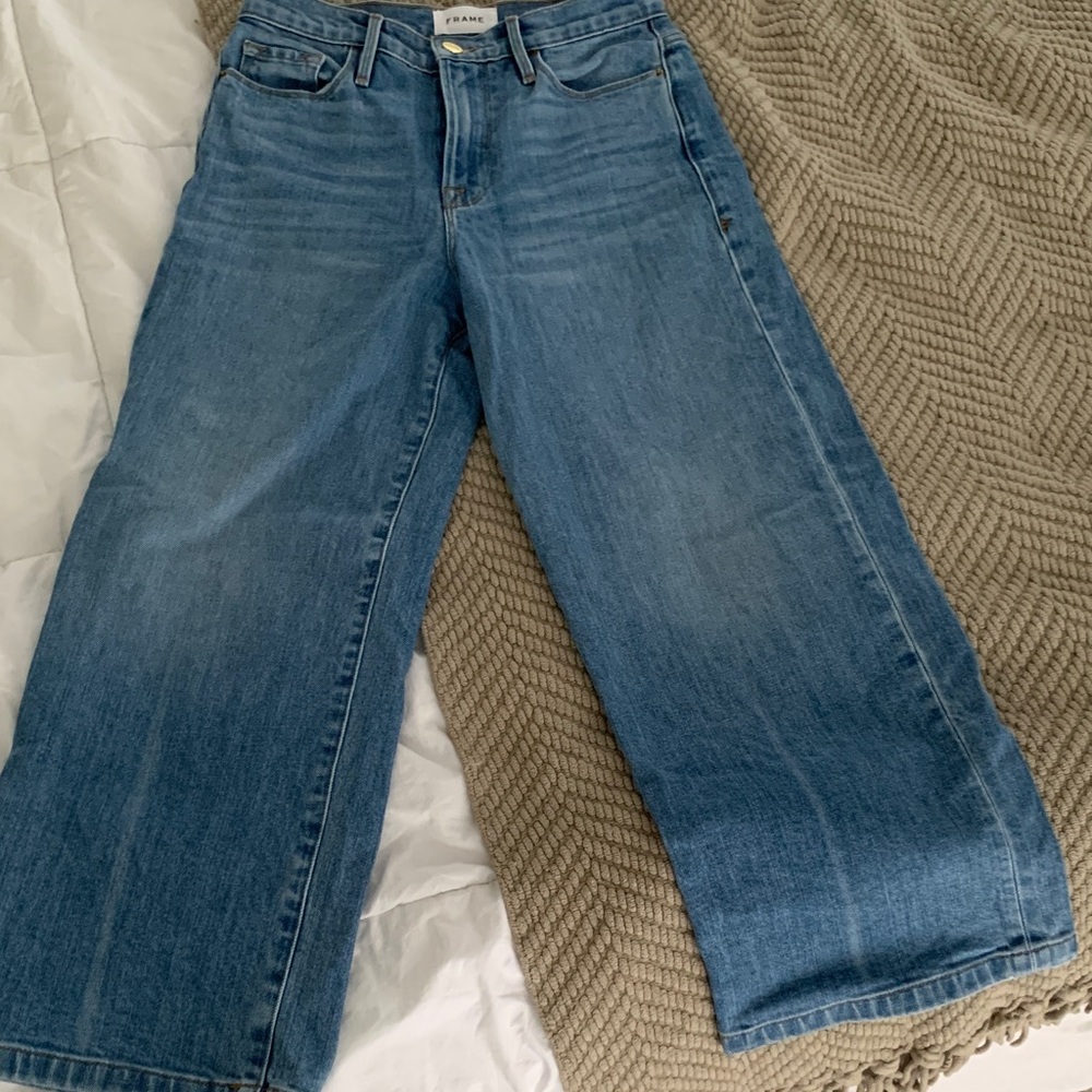 Frame Denim Cropped wide leg Ali Jeans